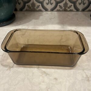 VINTAGE PYREX BY CORNING LOAF PAN-AMBER GLASS- Excellent Used Condition